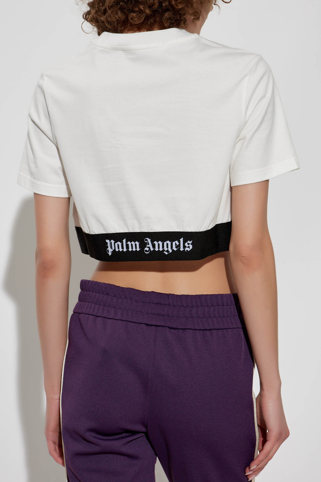 Palm Angels PMAA001S25JER00A0310 関税送料込 Palm Angels logo-embroidered half-zip Sweatshirt | Black
